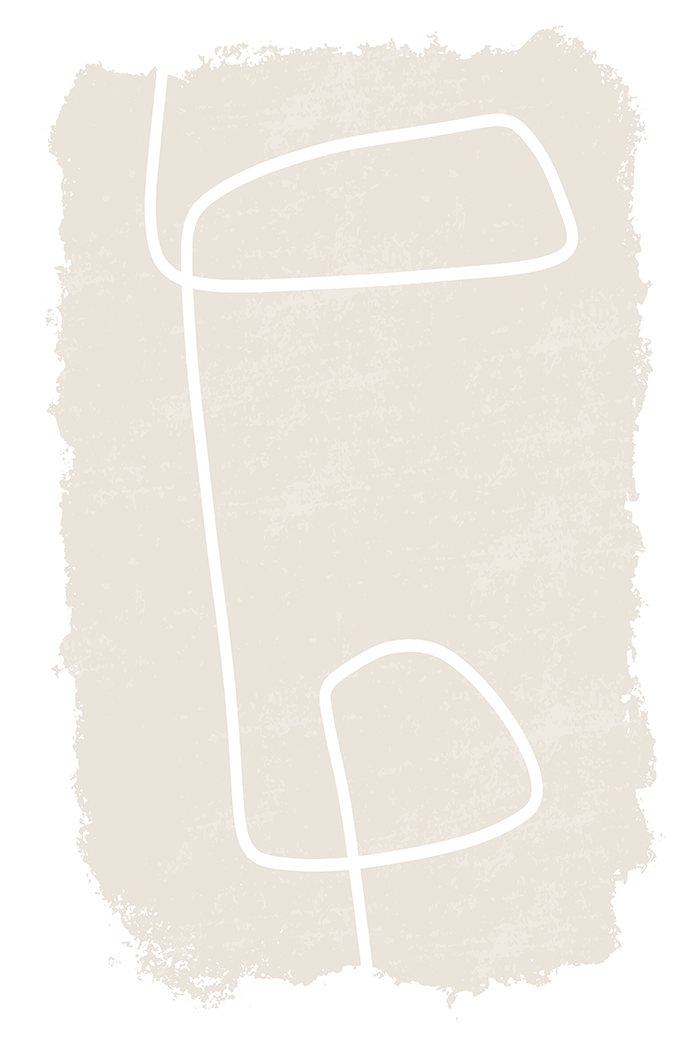 Beige Abstract Line Art Print No.4