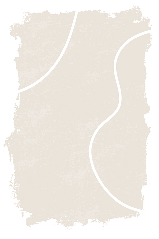 Beige Abstract Line Art Print No.5