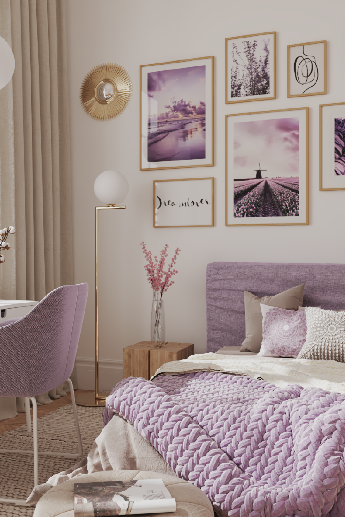 Purple Beach Poster