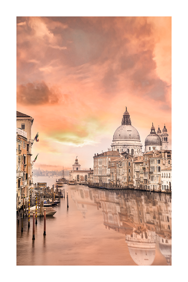 Sunset Grand Canal Poster