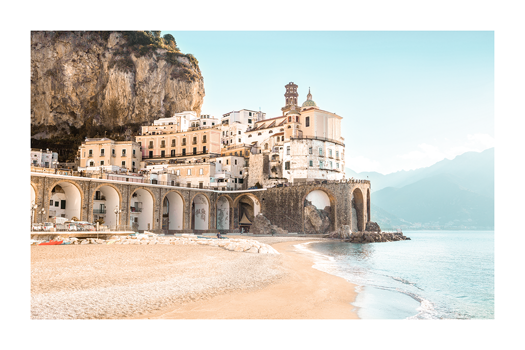 Amalfi Coast Town Poster