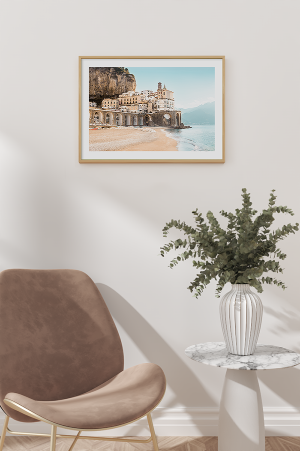 Amalfi Coast Town Poster