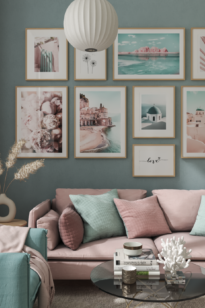 Pink Amalfi Coast Poster
