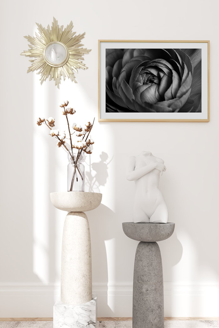 Black Flower Poster