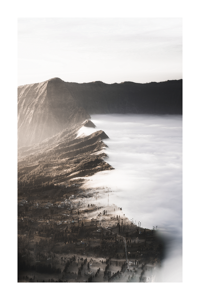 Fog Mountain Poster