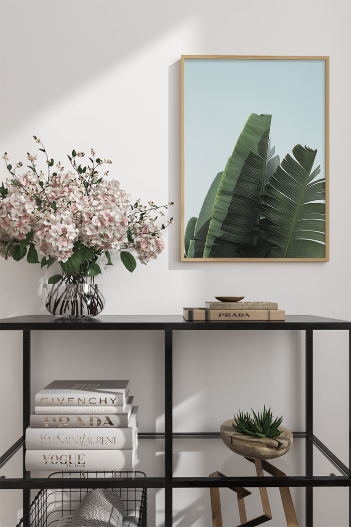 Banana Leaf Close Up Poster