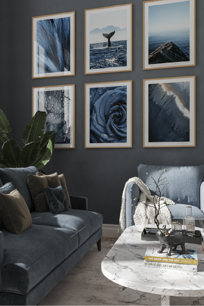 Blue Feather Poster