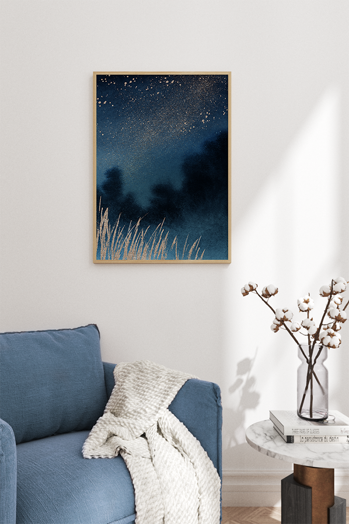 Watercolor Blue Sky Poster