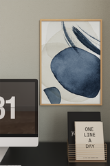 Watercolor Dark Geometric Poster