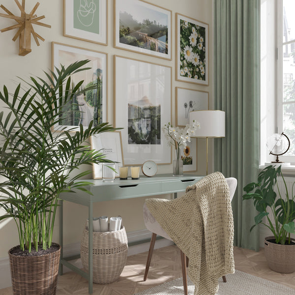 Picture Wall Mint green Modern Home Office Teen Bedroom Decor Landscape Wall Poster for Women