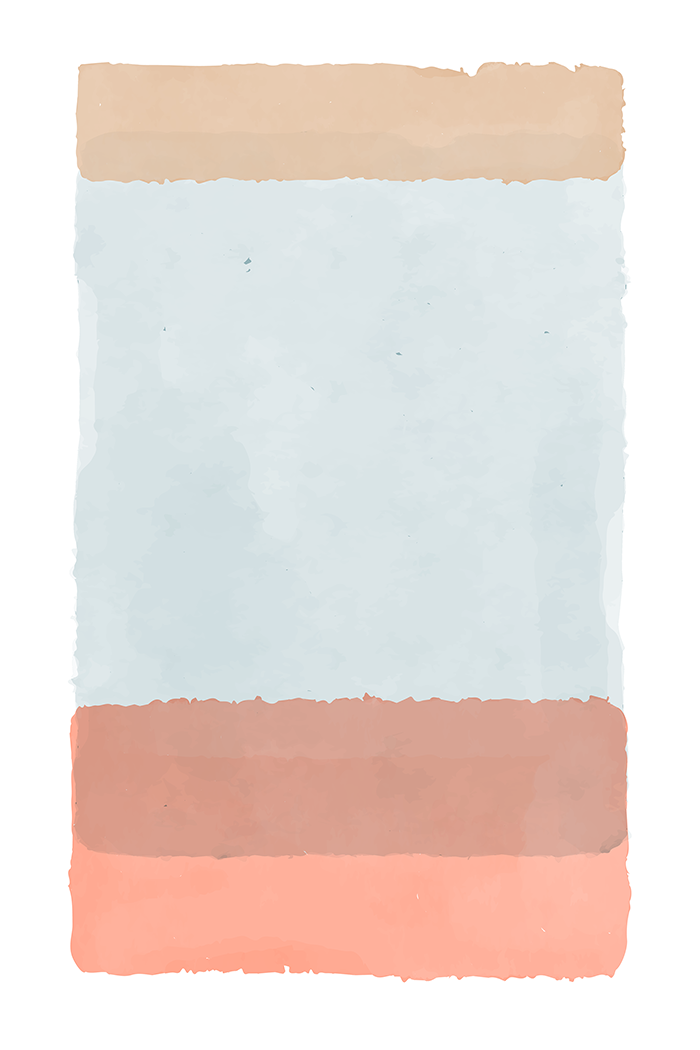 Beige Blue Orange Print
