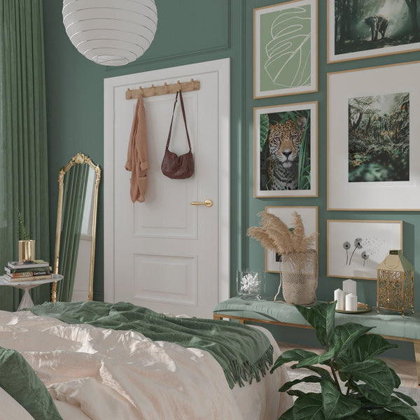 Modern Master Bedroom Ideas Green Decor Animal Wall Art Poster Home Inspiration