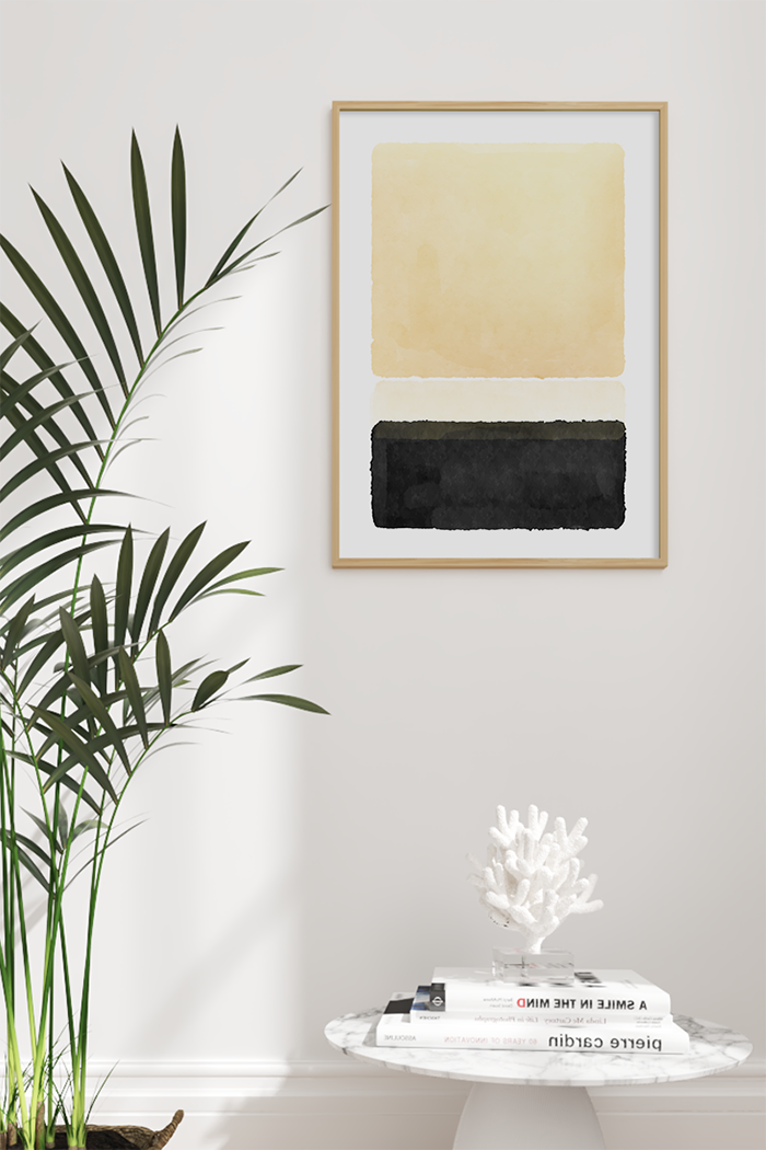 Yellow Light Black Poster