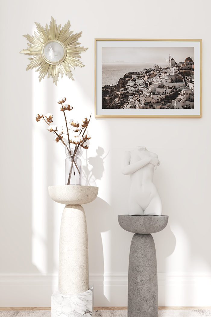 Santorini Village Poster