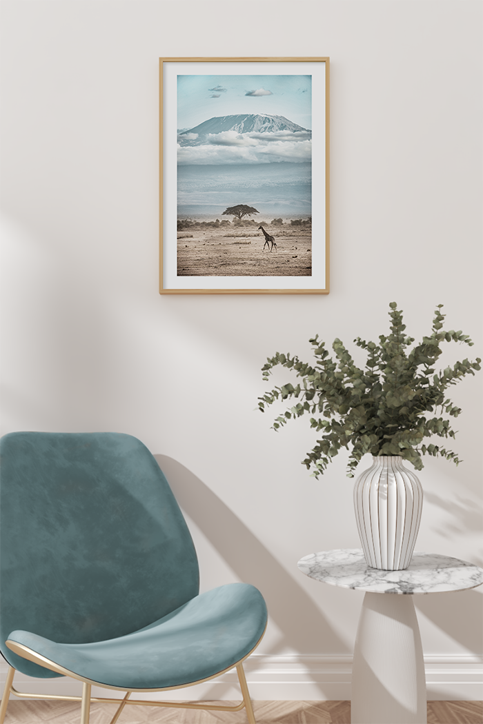 Giraffe on Wilderness Poster