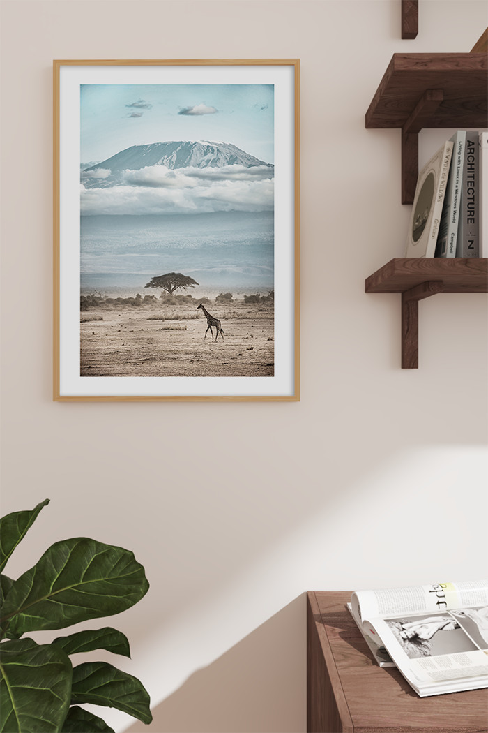 Giraffe on Wilderness Poster