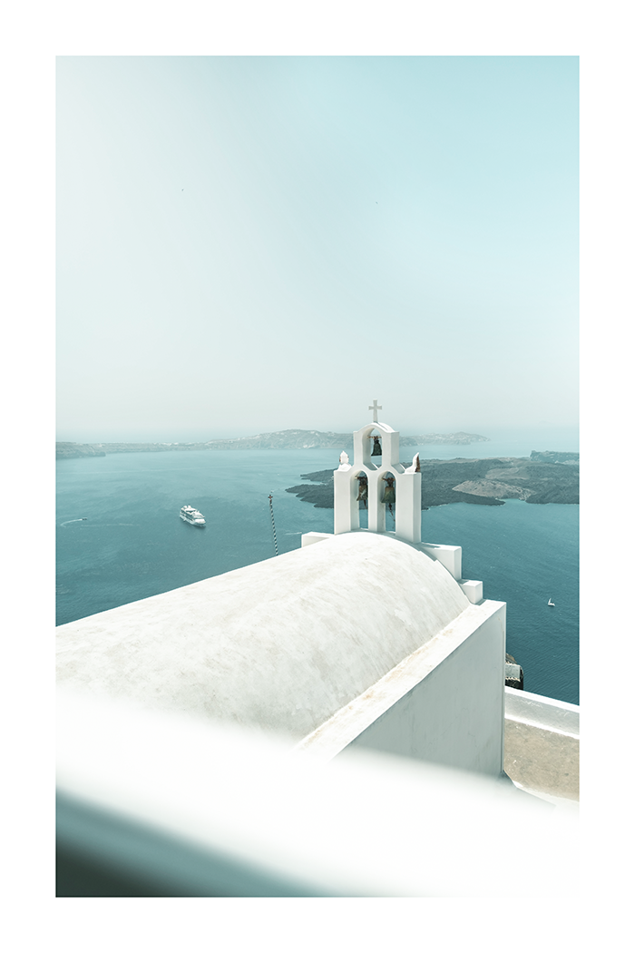 Santorini Close Up Poster