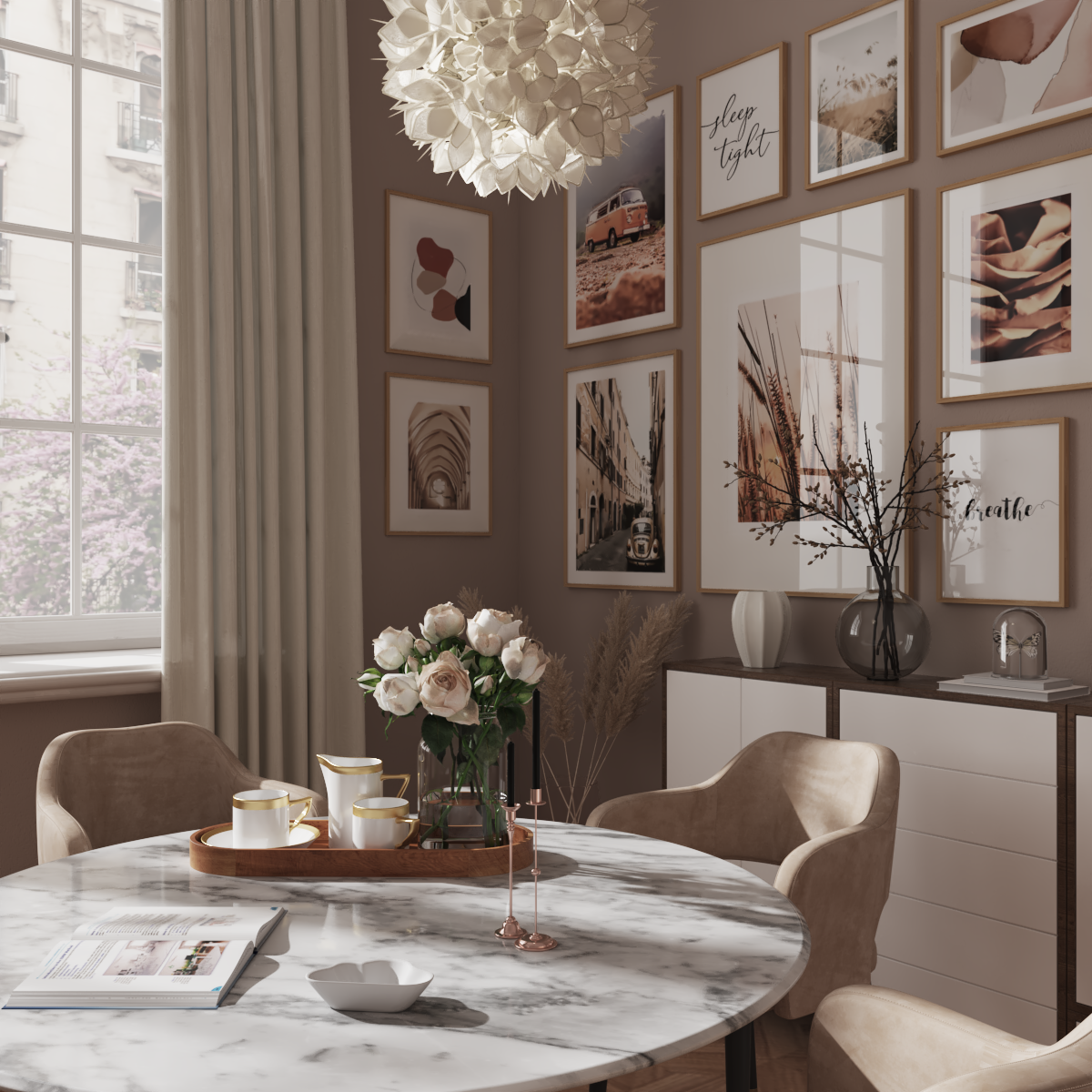 Apartment Modern Living Room Dining Room Wall Decor Print Nature Abstract Art Picture Hanging