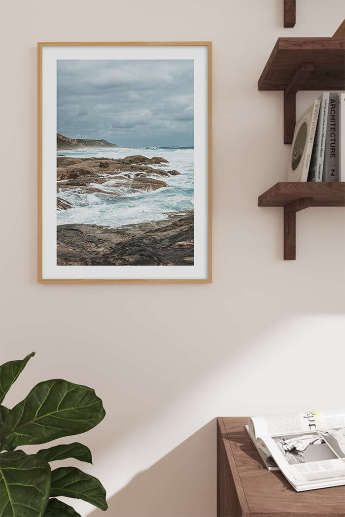 Stone Washed By Waves Poster