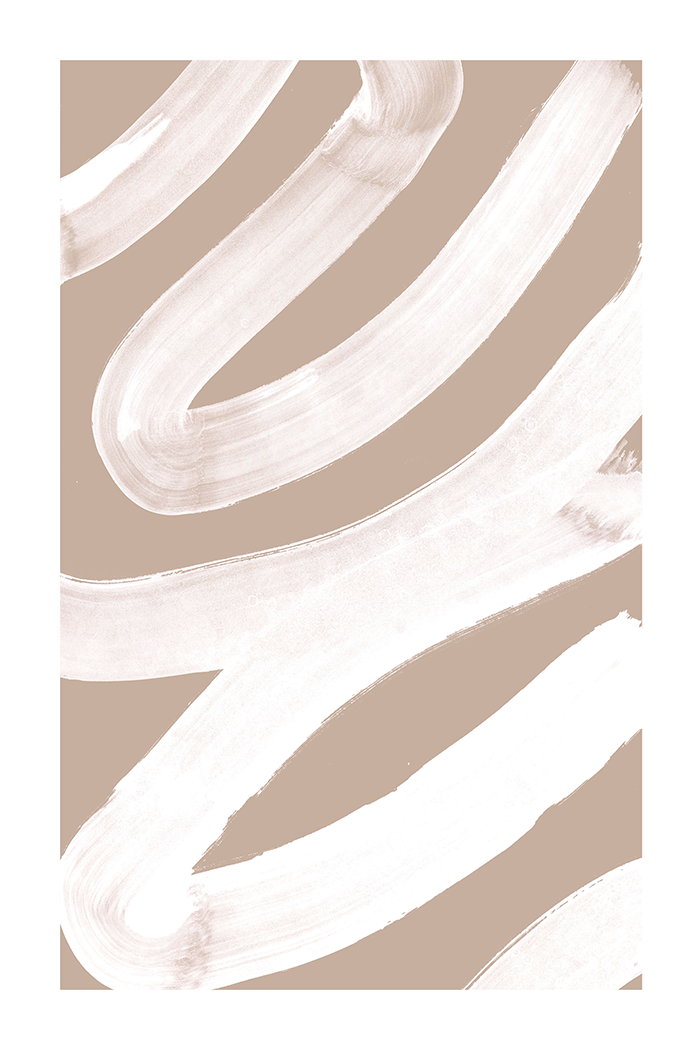 Beige Strokes Poster