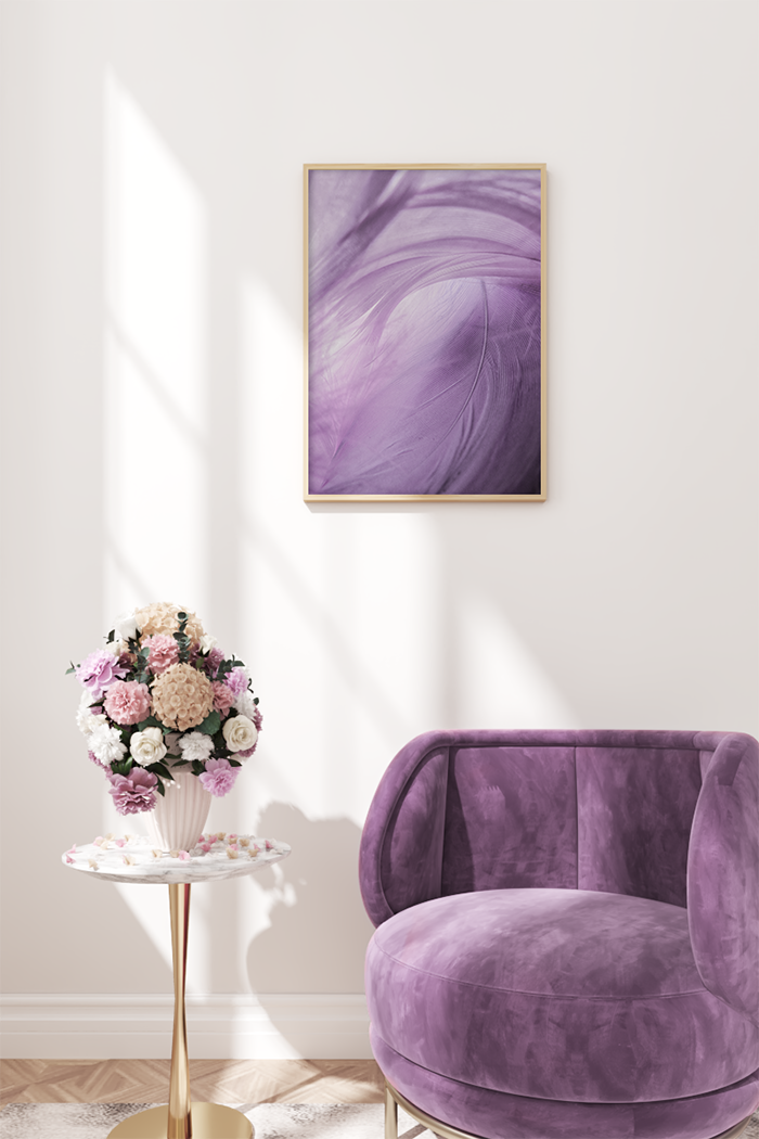Purple Feather Poster