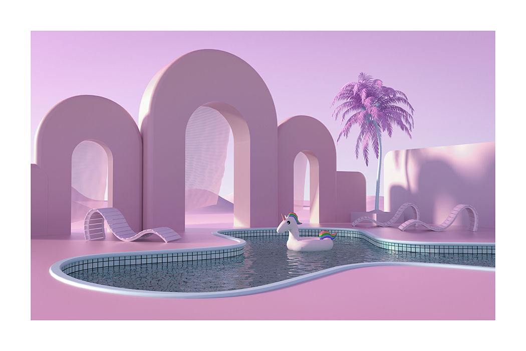 Cute Swimming Pool Poster