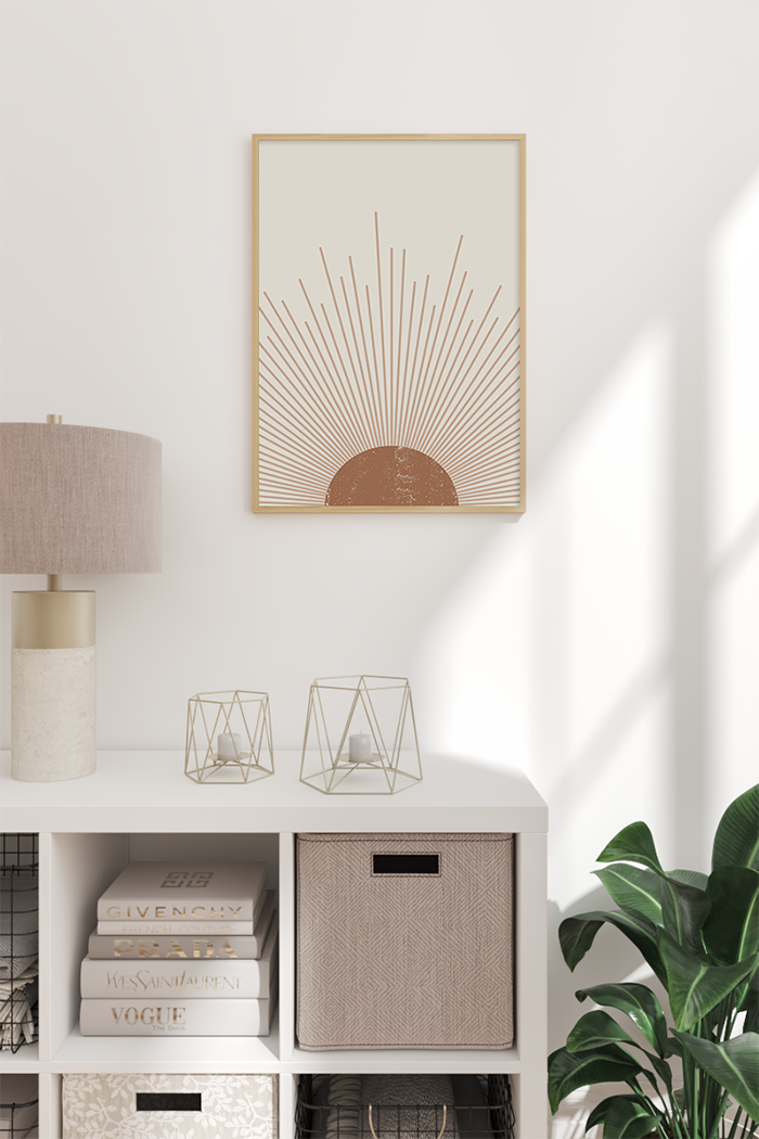 Neutral Boho Sun Poster