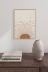 Neutral Boho Sun Poster