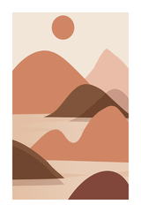 Abstract Mountain Hills Poster