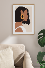 Woman Face Profile Art Print