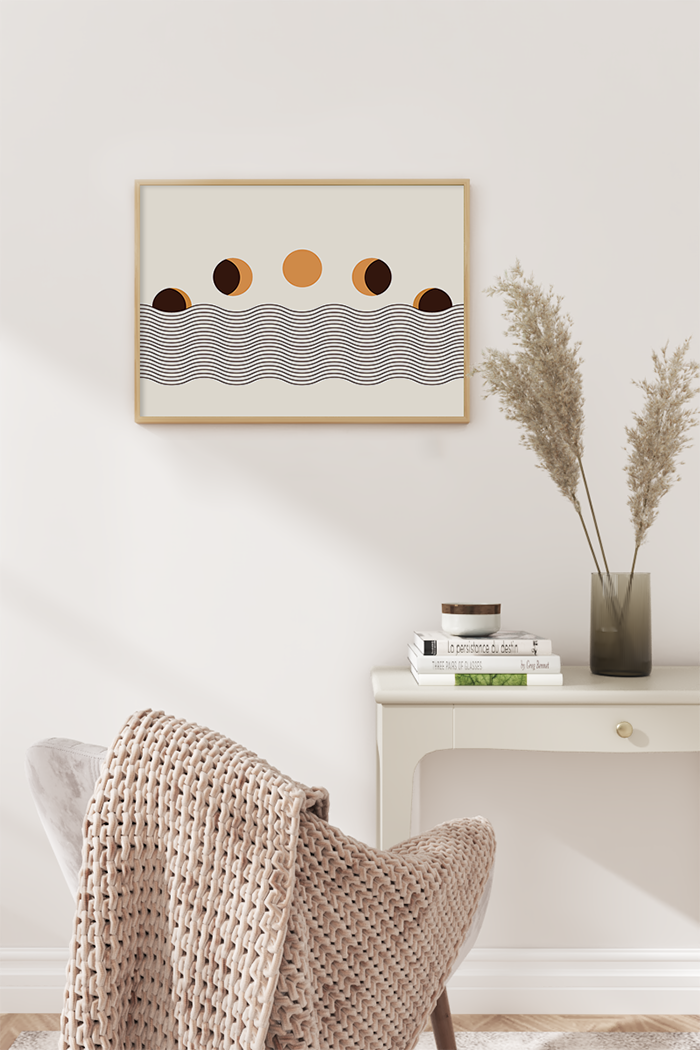 Boho Moon Phase Poster