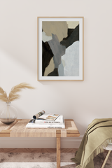 Black and Beige Oil Print