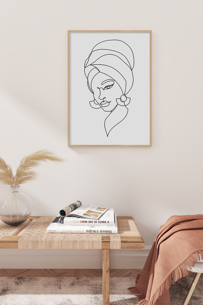 Fashion Woman Line Poster