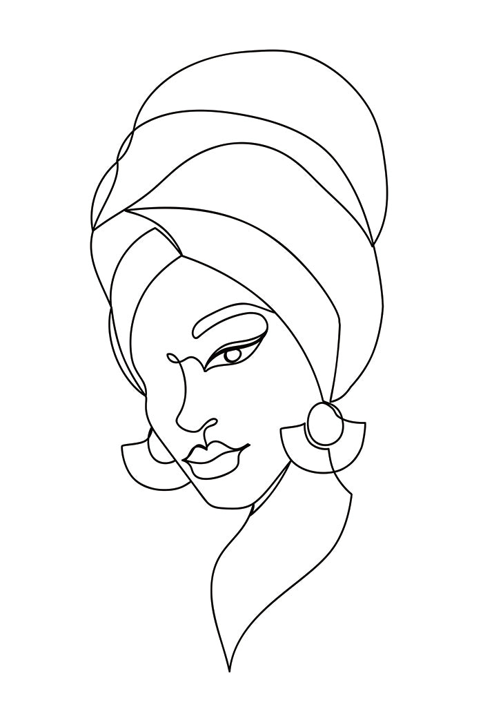 Fashion Woman Line Poster