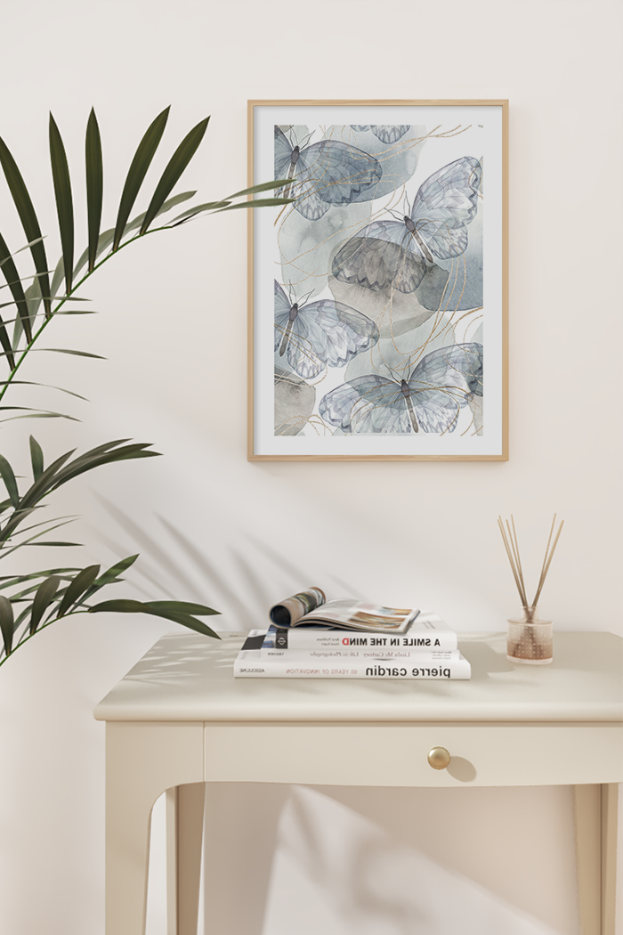 Watercolor Butterflies Poster