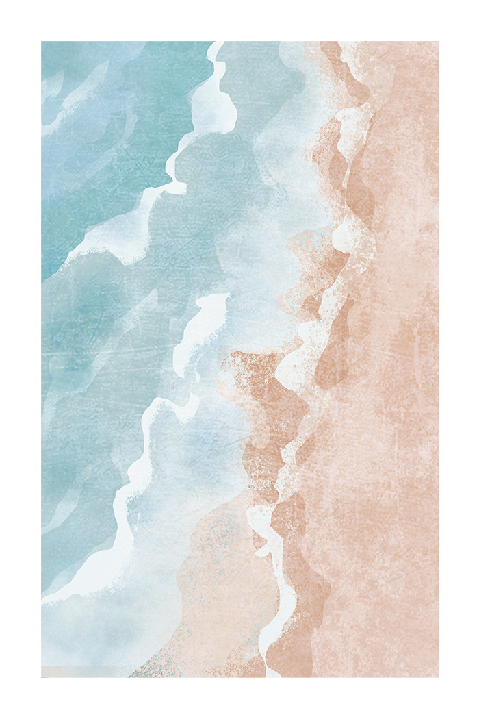 Abstract Pastel Beach Poster