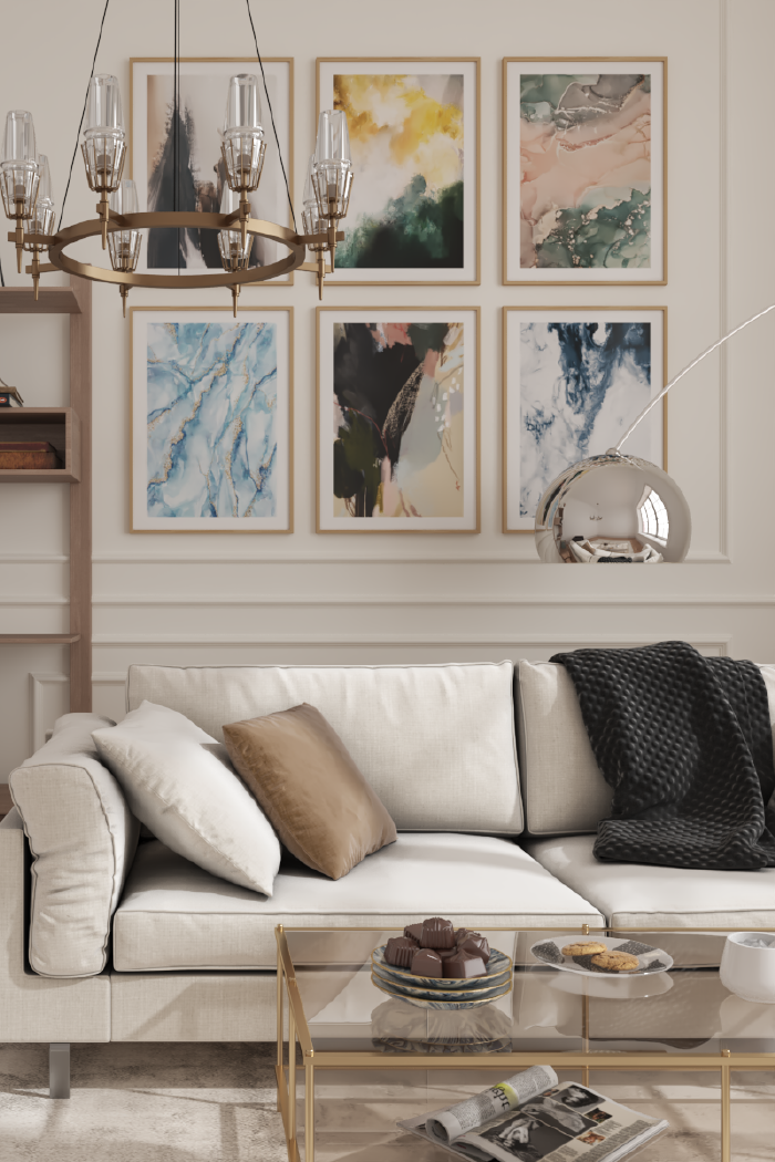 Abstract Blue Mist Poster