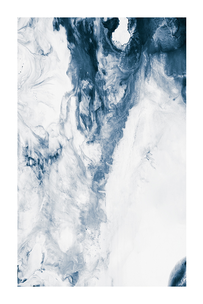 Abstract Blue Mist Poster