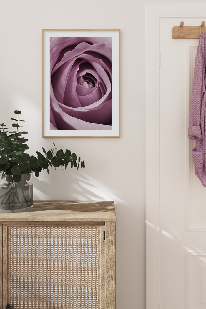 Purple Rose Detail Poster
