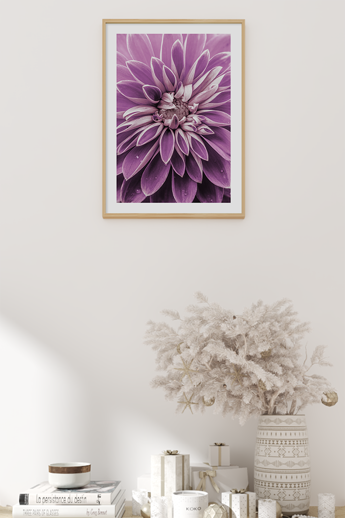 Purple Dahlia Detail Poster No.2