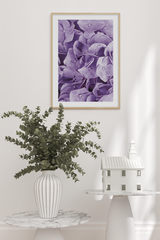 Purple Hydrangea Petal Poster