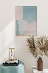 Turquoise Pink Oil Poster