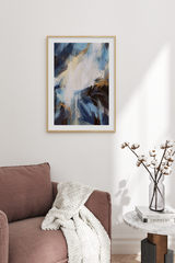 Dark Blue Painting Poster