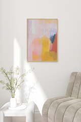 Pastel Pink Yellow Poster