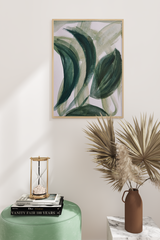 Abstract Leaf Oil Poster