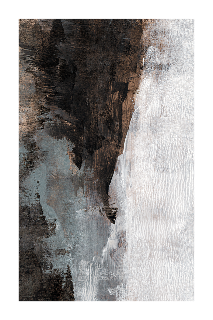 Abstract Mountain Oil Poster