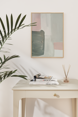 Grey and Pink Shapes Poster