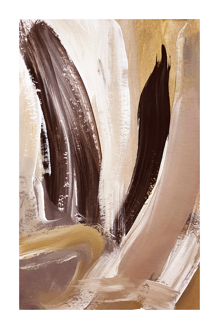 Abstract Waterfall Painting Poster