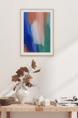 Blue Orange Green Abstract