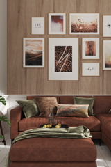 Orange White Oil Print